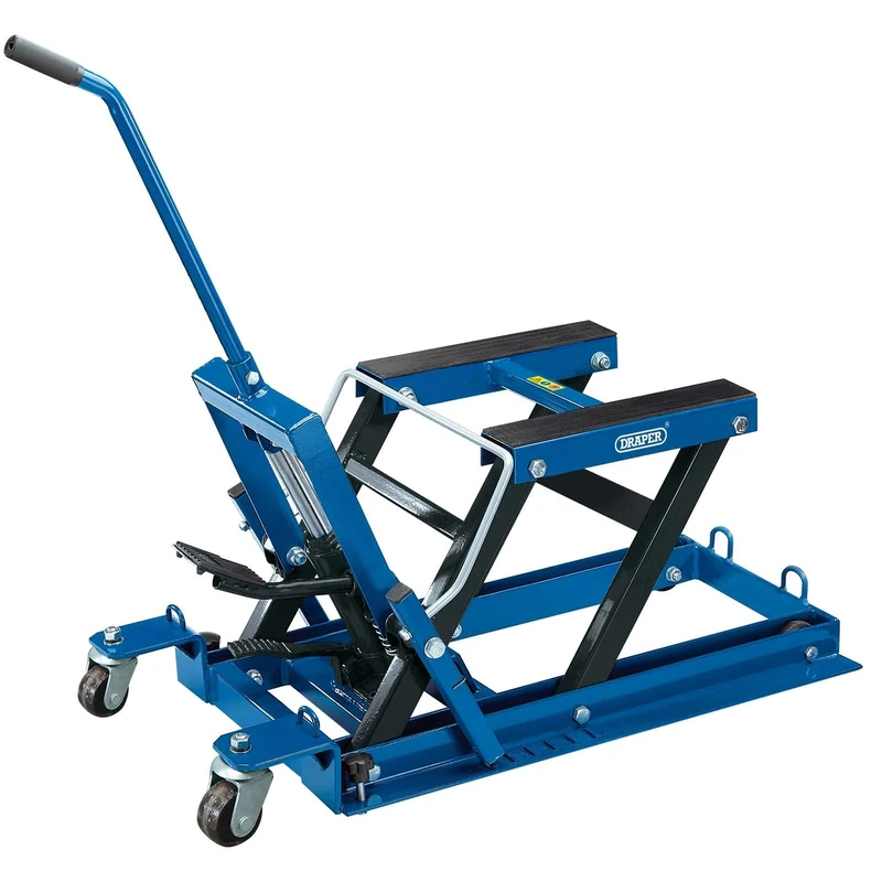 Draper 37777 Hydraulic Motorcycle and ATV Lift, Blue and Black, 680kg
