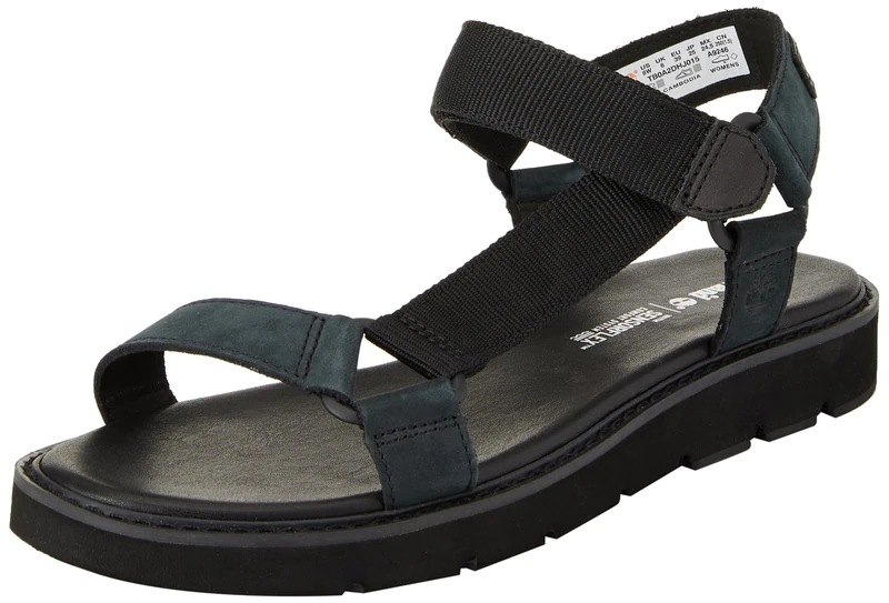 Timberland Women's Bailey Park 2 Strap Sandal, Black, 4.5 UK