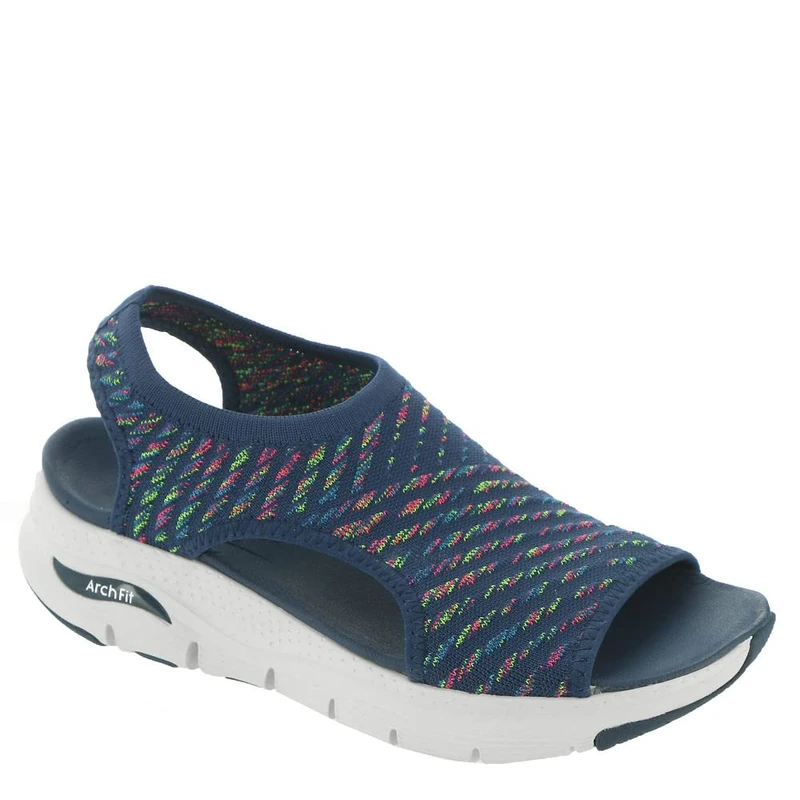 Skechers Women's, Arch Fit - Catchy Wave Sandal, Navy Multi, 4 UK
