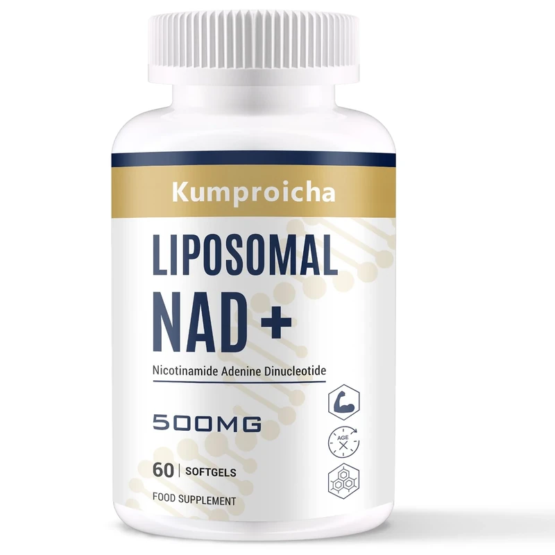 Liposomal NAD+ 500mg with TMG 250mg Softgels, Actual NAD+ Supplement for Cellular Repair & Energy Metabolism (60 Count (Pack of 1))