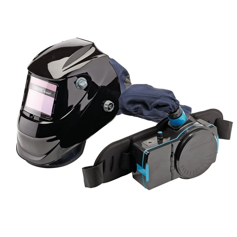 Draper 02518 Air-Fed PAPR Auto-Darkening Welding Helmet, Black