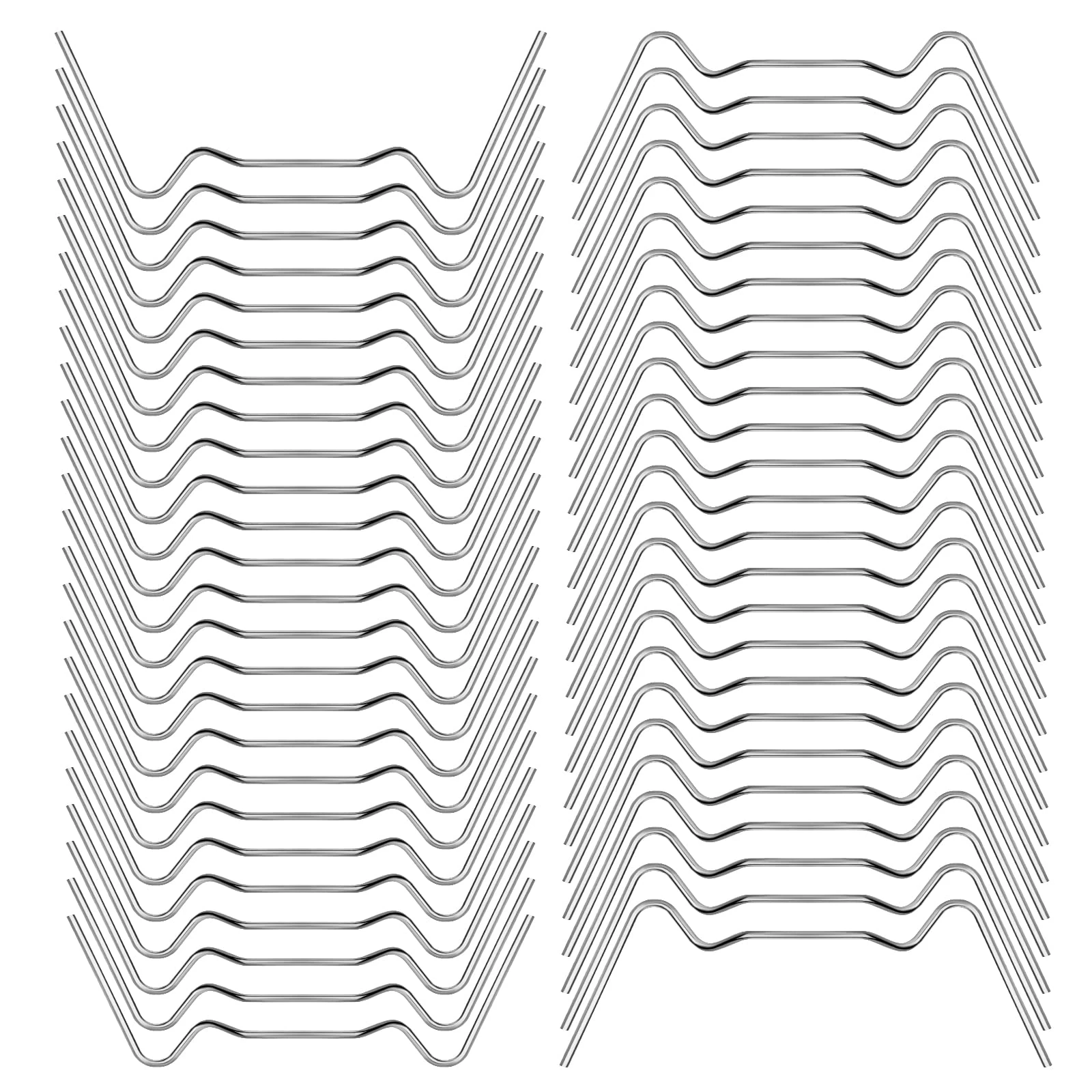 Greenhouse Glass Clips - 50 Pcs Stainless Steel Window Clamps for Glazing and Holding Glass Panes - Fixings With Wire Clips for Aluminium Greenhouses Panels