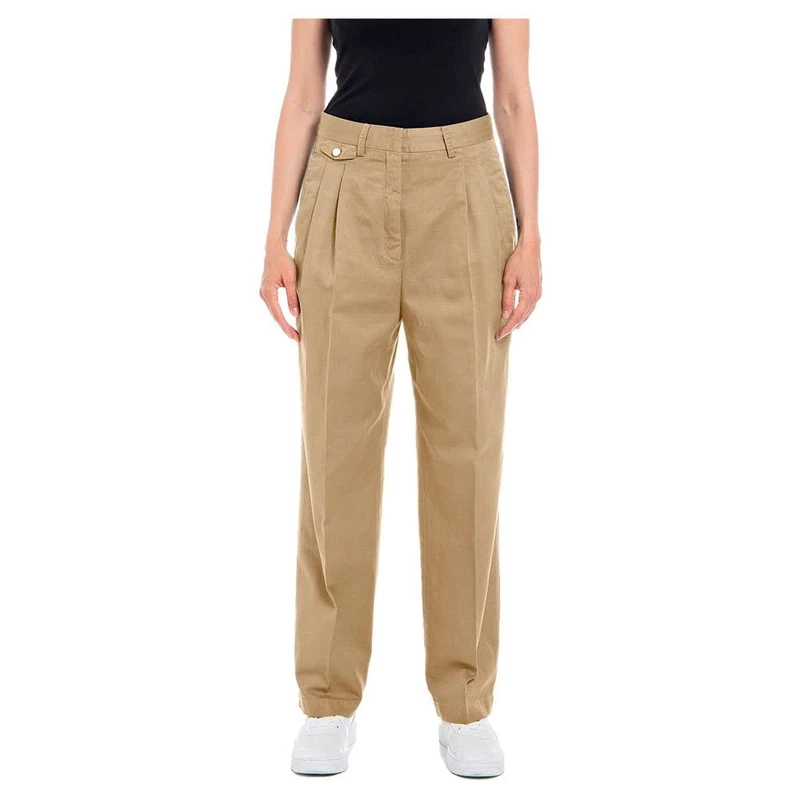 REPLAY Women's W8028 Pants, 525 Sand, 26 W
