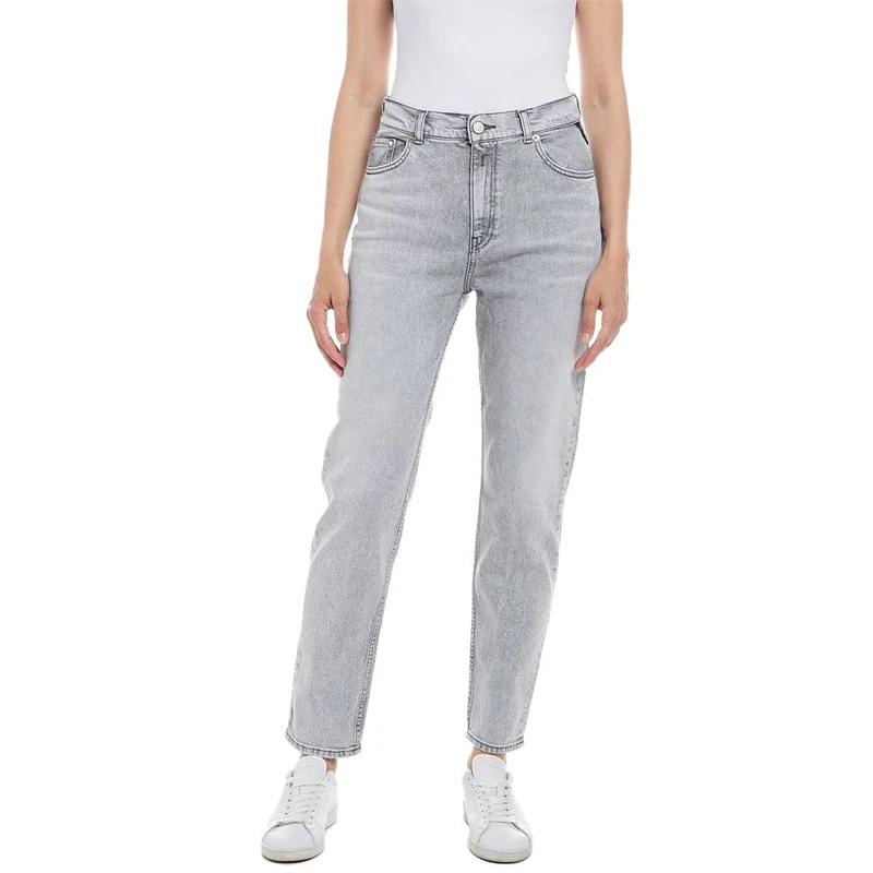 REPLAY Women's Kiley Jeans, 095 Light Grey, 28W x 28L