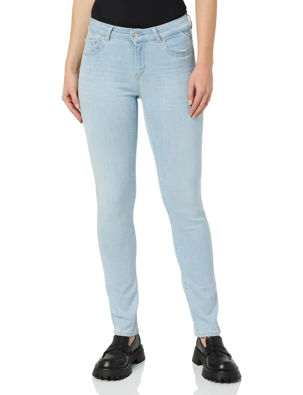 REPLAY Women's Faaby Jeans, 011 Super Light Blue, 28W x 28L
