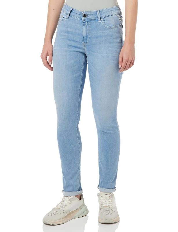 Replay women's jeans Luzien Skinny-Fit X-Lite with power stretch, blue (Light Blue 010), 26W / 32L