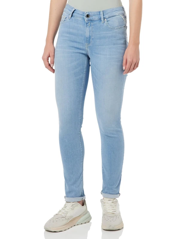 Replay women's jeans Luzien Skinny-Fit X-Lite with power stretch, blue (Light Blue 010), 24W / 28L