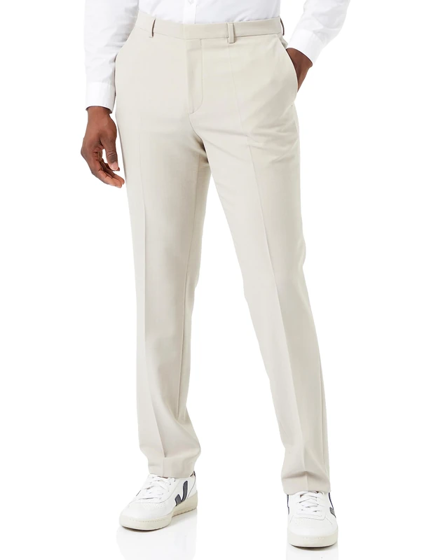 HUGO Men's Hesten232x Trousers, Medium Beige 264, 48