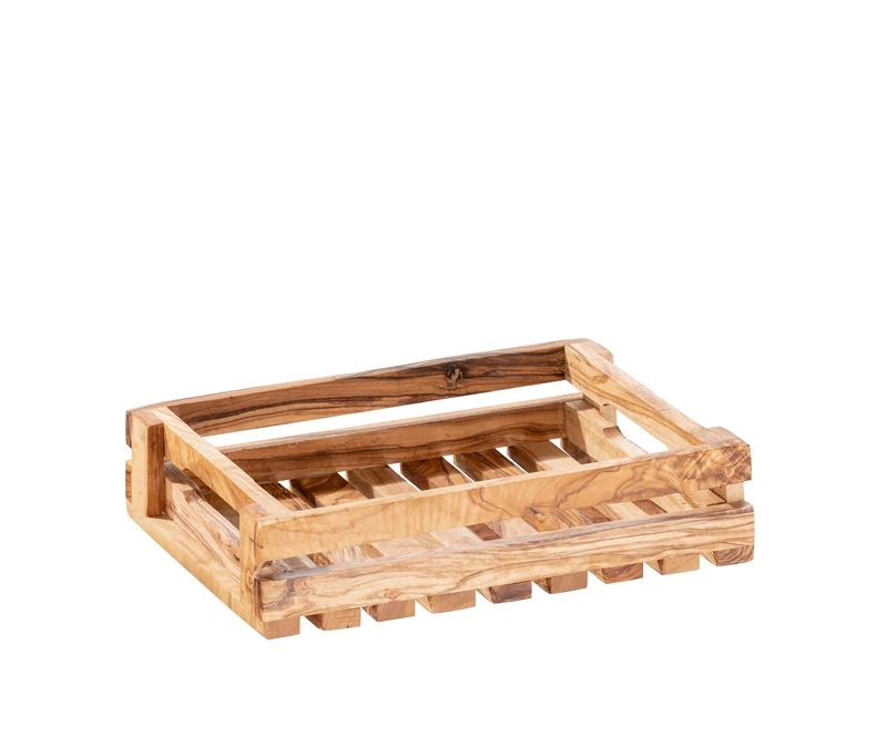 APS Table Caddy - Olive - 25 x 18 cm, H: 6 cm Olive Wood (Each part is unique. Colour and grain may vary)
