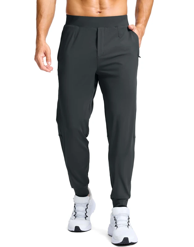 Men's Golf Joggers Pants, Dark Gray, X-Large