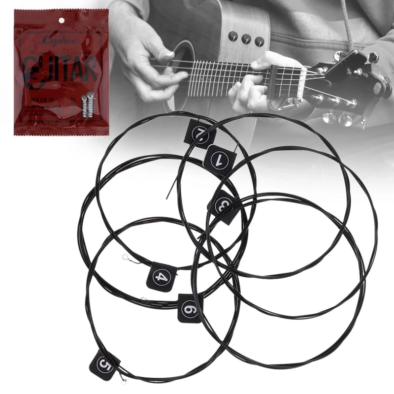 MuzcYM 6pcs Nylon Strings for Classical Classic Guitar, Guitar Strings Classical Guitar Strings Nylon Guitar Strings Classical Guitar