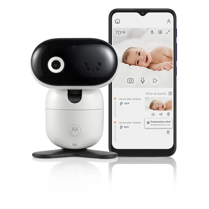 Motorola Nursery PIP1010 CON Baby Monitor - with Camera - Pan, Tilt, Zoom and Night Vision - Including Wall Mount - Motorola Nursery App - Room Temperature, Two-Way Communication and Lullabies