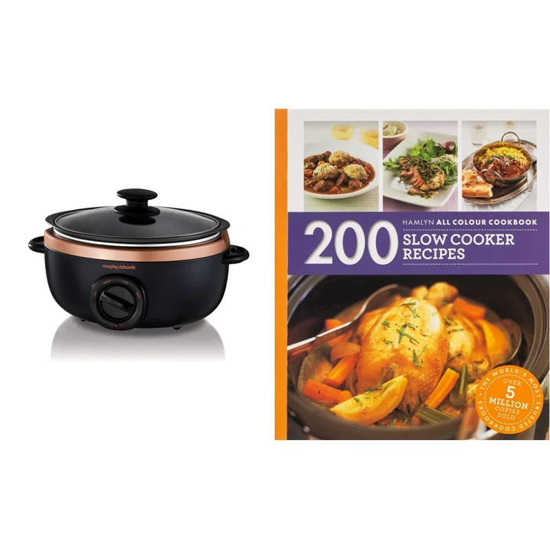 Morphy Richards 460016 Sear and Stew Slow Cooker & Hamlyn Cookbook