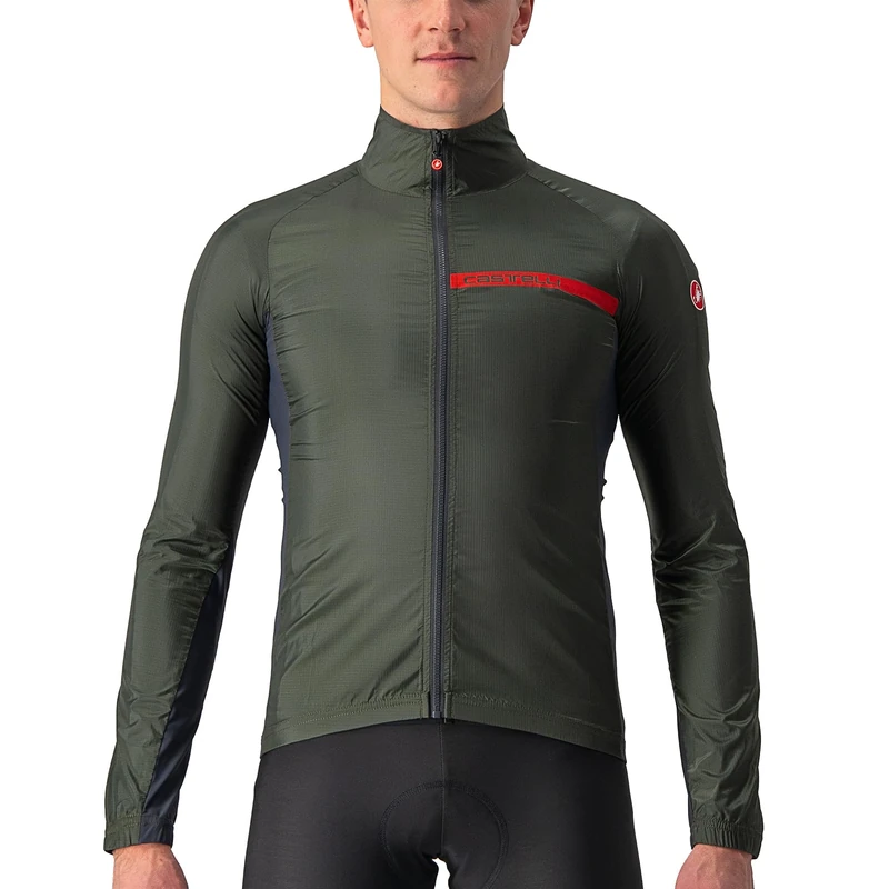 Castelli 4521511 SQUADRA STRETCH JACKET Jacket Men's MILITARY GREEN/DARK GRAY Size S