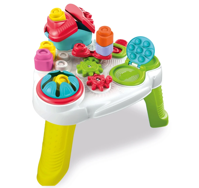 Clementoni - 17704 - Soft Clemmy - Touch, Discover & Play Sensory Table - Activity Table With Soft Building Blocks, Clemmy Soft Blocks For 10 Month Old, Bricks Washable - Made In Italy - Image 1