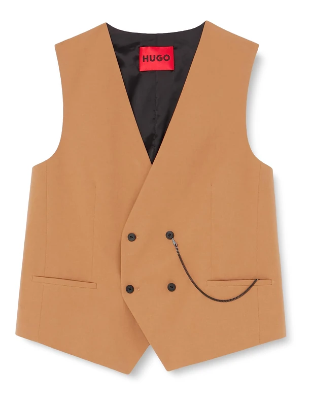 HUGO Men's Vin232 Jacket, Light/Pastel Brown231, 46, Light/Pastel Brown231