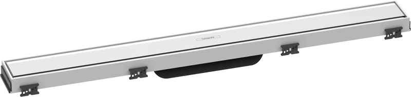 hansgrohe 56037450 RainDrain Match 700 Shower Drain Set with Height-Adjustable Frame White Complete Channel, 70 cm