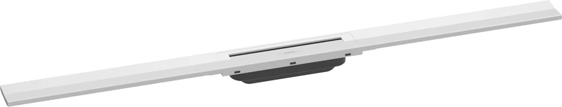 hansgrohe 56046700 RainDrain Flex Complete Set Shower Drain 1000 Can Be Shortened Matte White Channel, 100 cm