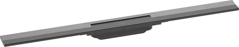 hansgrohe 56044340 RainDrain Flex Complete Set Shower Drain 800 Can Be Shortened Brushed Black Chrome Channel, 80 cm