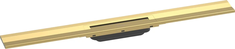 hansgrohe 56051990 RainDrain Flex Ready Set Shower Drain 800 Can be Shortened for Wall Mounting Optic Complete Channel, Polished Gold Look, 80 cm