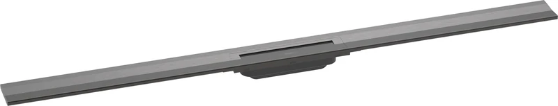 hansgrohe RainDrain Flex Shower Drain Set 1200 mm Floor Drain Shower Can Be Shortened for Wall Mounting Brushed Black Chrome