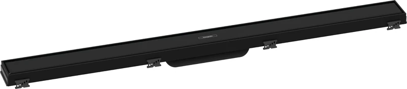 hansgrohe 56040670 RainDrain Match 900 Shower Drain Set with Height-Adjustable Frame Matte Black Complete Channel, 90 cm