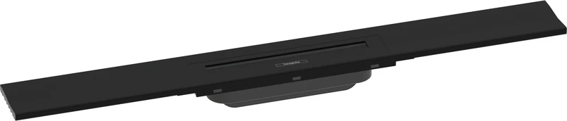 hansgrohe 56050670 RainDrain Flex Complete Set Shower Drain 700 Can be Shortened for Wall Mounting Matt Black Channel, 70 cm