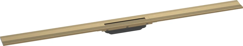 hansgrohe 56054140 RainDrain Flex Complete Set Shower Drain 1200 Can be Shortened for Wall Mounting Brushed Bronze Channel, 120 cm