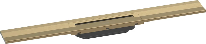 hansgrohe 56050140 RainDrain Flex Complete Set Shower Drain 700 Can be Shortened for Wall Mounting Brushed Bronze Channel, 70 cm