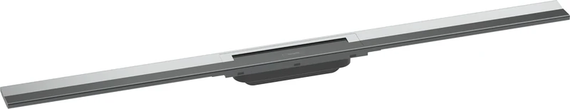 hansgrohe 56046000 RainDrain Flex Complete Set Shower Drain 1000 Can Be Shortened Chrome Channel, 100 cm