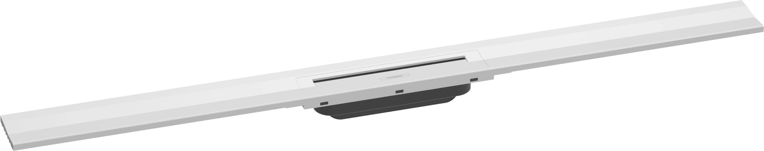 hansgrohe 56053700 RainDrain Flex Ready Set Shower Drain 1000 Can be Shortened for Wall Mounting Matt White Complete Channel, 100 cm