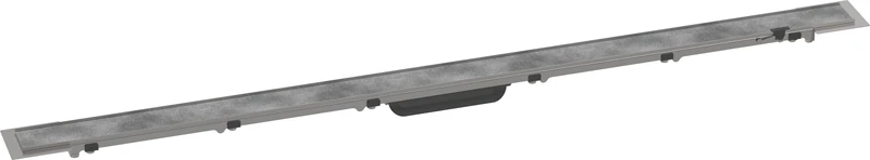 hansgrohe 56034000 RainDrain Rock Fertigset Duschrinne 1200 kürzbar und befliesbar Complete Set Shower Channel, Chrome, 120 cm