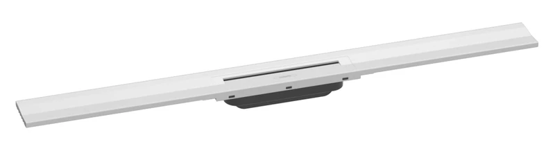 hansgrohe 56052700 RainDrain Flex Fertigset Duschrinne 900 kürzbar zur Wandmontage Mattweiß Complete Set Shower Channel, matt White, 90 cm