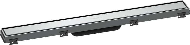 hansgrohe 56037000 RainDrain Match 700 Shower Drain Set with Height-Adjustable Frame Chrome Complete Channel, 70 cm