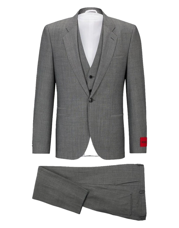 HUGO Men's Arti/Hesten232v1x Suit - Open Grey81, Size 38