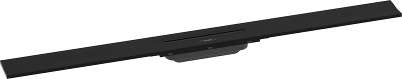 hansgrohe 56053670 RainDrain Flex Ready Set Shower Drain 1000 Can be Shortened for Wall Mounting Matt Black Complete Channel, 100 cm