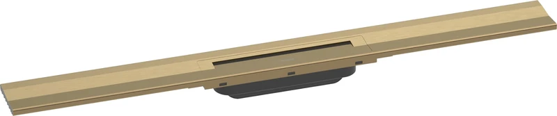 hansgrohe 56051140 RainDrain Flex Fertigset Duschrinne 800 kürzbar zur Wandmontage Brushed Bronze Complete Set Shower Channel, 80 cm