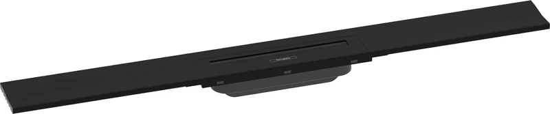 hansgrohe 56051670 RainDrain Flex Ready Set Shower Drain 800 Can be Shortened for Wall Mounting Matt Black Complete Channel, 80 cm