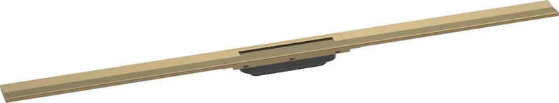 hansgrohe 56047140 RainDrain Flex Complete Set Shower Drain 1200 Can Be Shortened Brushed Bronze Channel, 120 cm