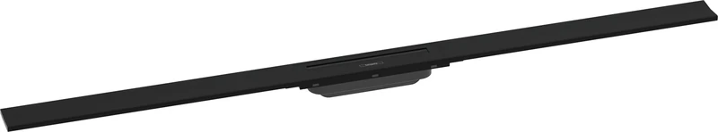 hansgrohe 56047670 RainDrain Flex Fertigset Duschrinne 1200 kürzbar Mattschwarz Complete Set Shower Channel, Matte Black, 120 cm