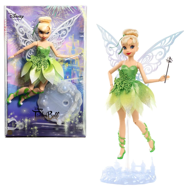 Disney Collector Tinker Bell Doll With Wings to Celebrate 100 Years of Wonder, Inspired by Movie, Gifts for Kids and Collectors, HLX67