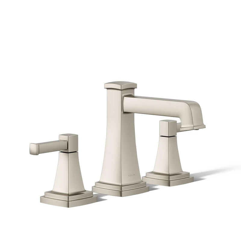 KOHLER 27399-4-BN RIFF Widespread Bathroom Sink Faucet, Vibrant Brushed Nickel