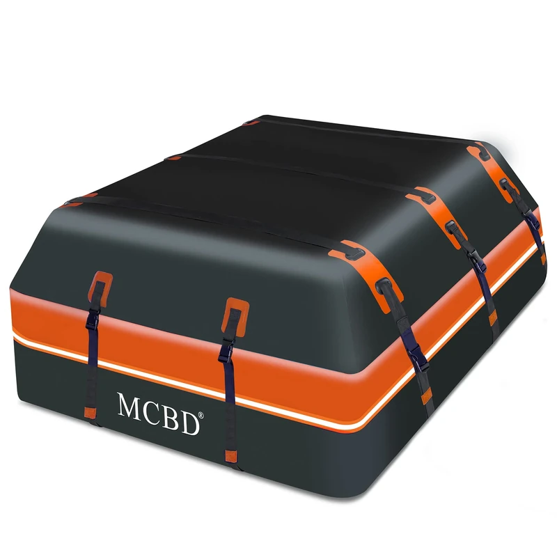 Rooftop Cargo Carrier, 26 Cubic Feet Soft-Shell Waterproof Car Roof Luggage Bag for All Vehicles SUV with/Without Rails, Includes 8 Reinforced Straps 6 Door Hooks Suitable,Storage Bag,Anti-Slip Mat