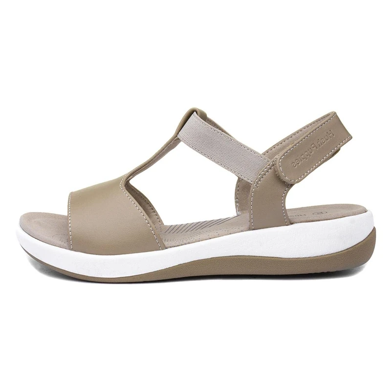 Hush Puppies Women's Sylvie Sandal, Taupe, 8