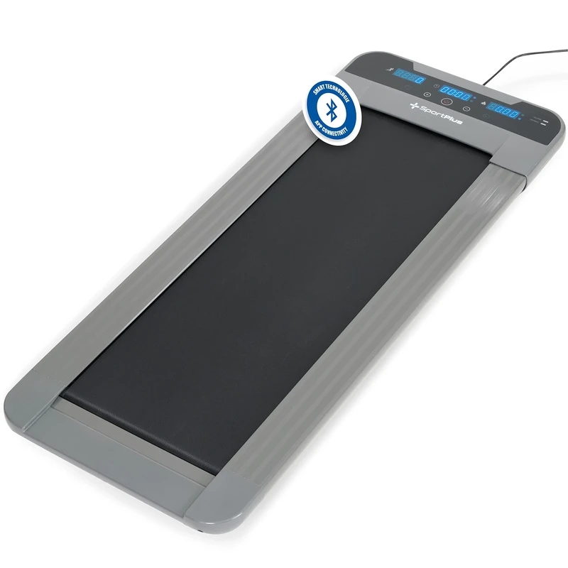 SportPlus | 2022 model | Compact walking pad for home up to 6 km/h | Desk treadmill for desk, office & home office | Treadmill up to 120 kg loadable, Grey