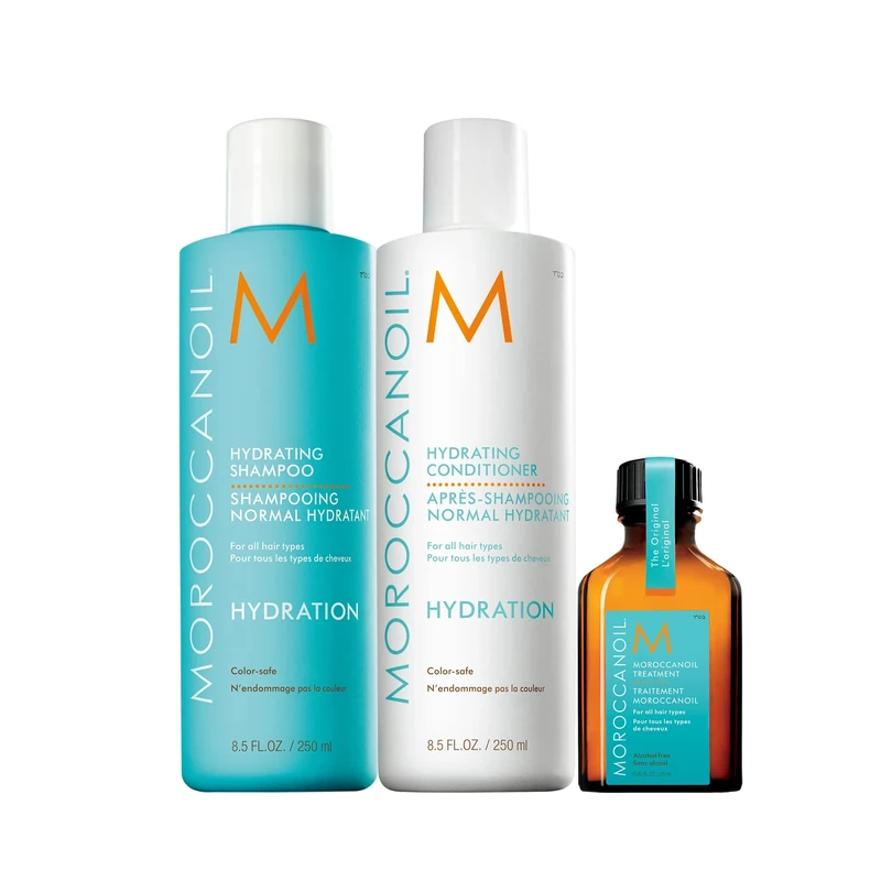 Moroccanoil Hydrating Shampoo and Conditioner with Moroccanoil Treatment 25 ml