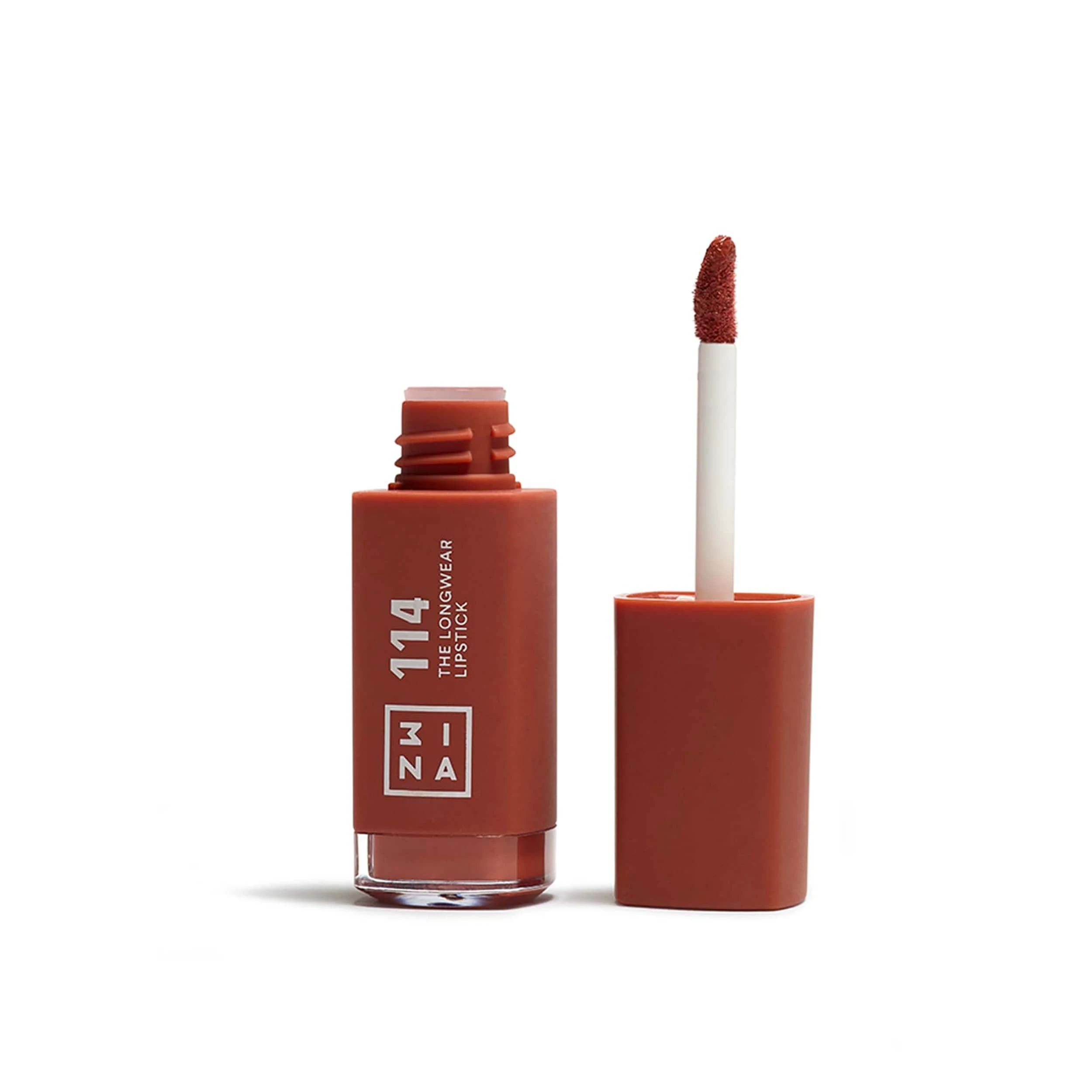 3INA MAKEUP - The Longwear Lipstick 114 - Light brown Long Lasting - Matte Liquid with Hyaluronic Acid