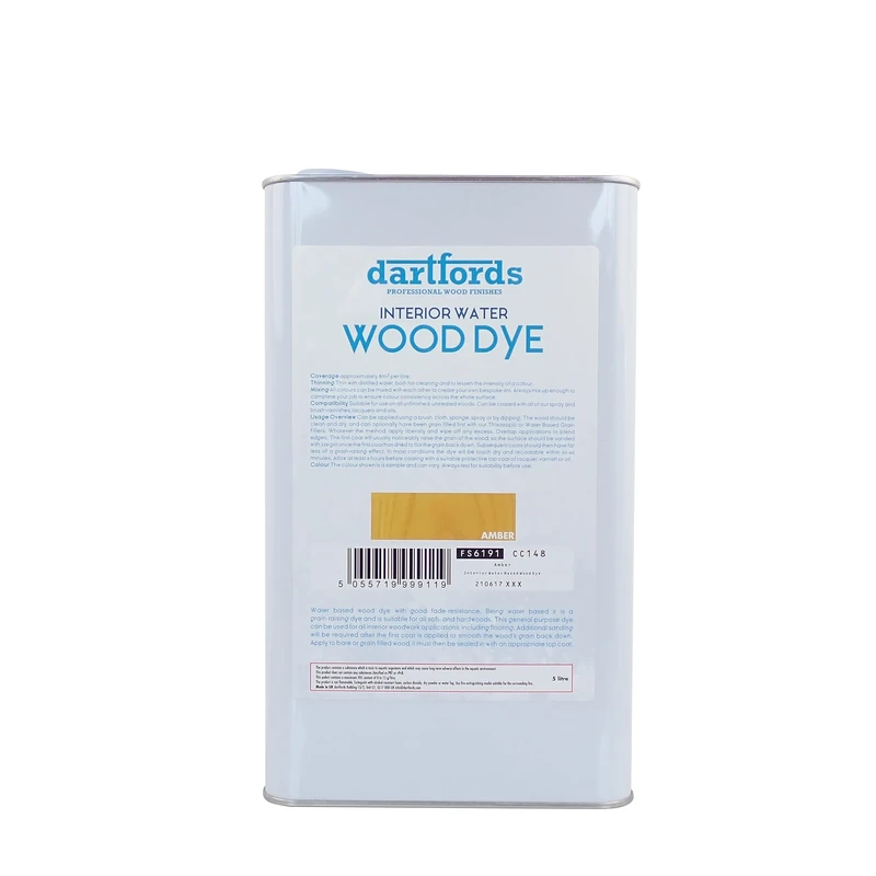 Light Oak Interior Water Based Wood Dye 5 Litre Jerrycan