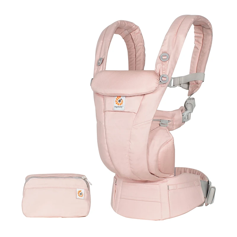 Ergobaby Omni Dream Baby Carrier for Newborns from Birth up to 20.4 kg, 4 Positions SoftTouch Cotton Ergonomic Baby Belly Carrier Back Carrier Baby Carrier (Pink Quartz)