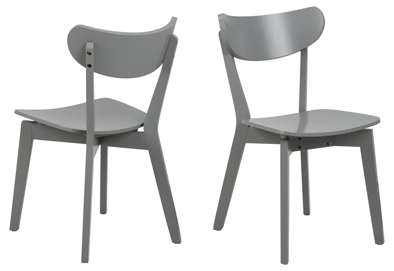 AC Design Furniture Roxanne Dining Chair, Matt Light Grey, H: 79.5 x W: 45 x D: 55 cm